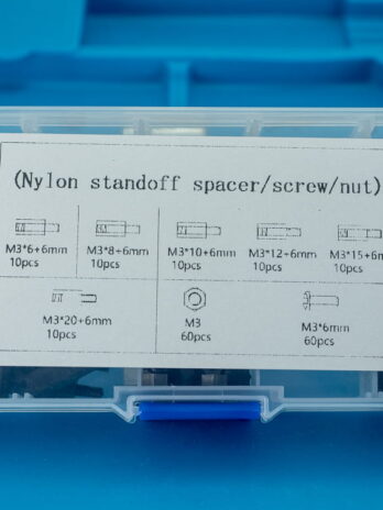 180pcs M3 Nylon M-F Hex Spacers Screw Nut Assortment Set
